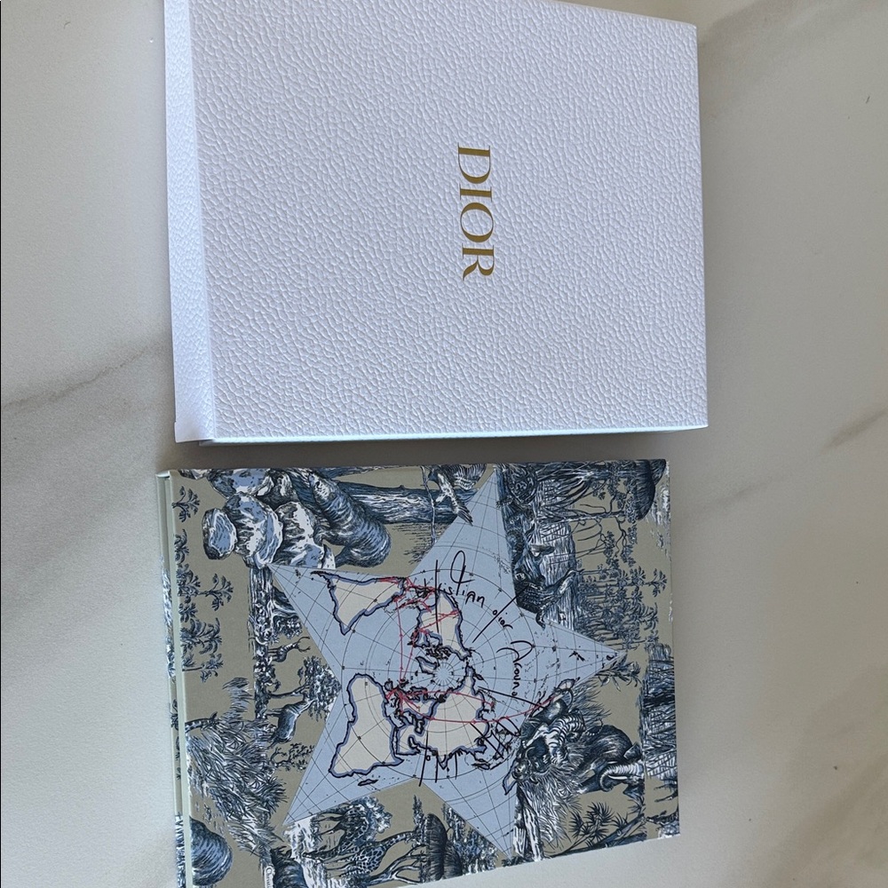 Dior White and Blue Star Map Notebook